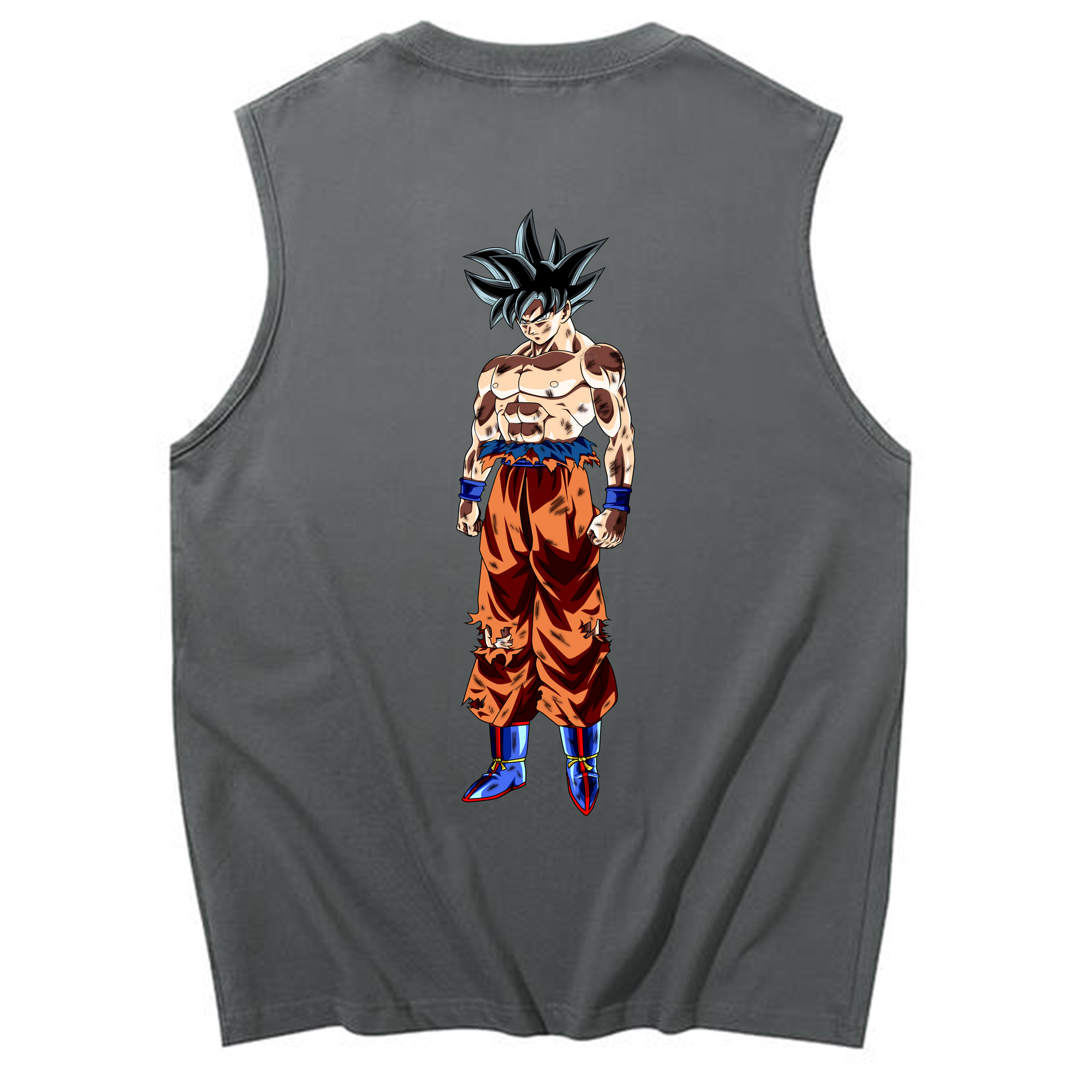 （画像用） ドラゴンボール 孫悟空（そん ごくう）Son Goku カカロット DRAGON BALL Kakarotto コットン100％タンクトップ（背面プリント）